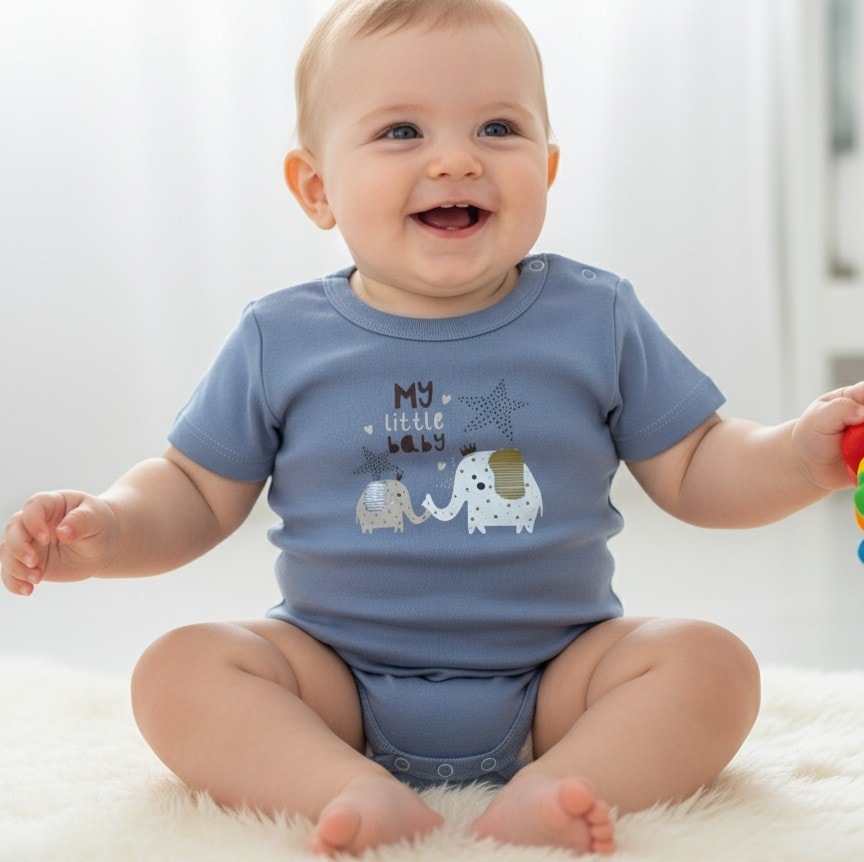 Kısa Kollu Bebek Body | Bebek Giyim