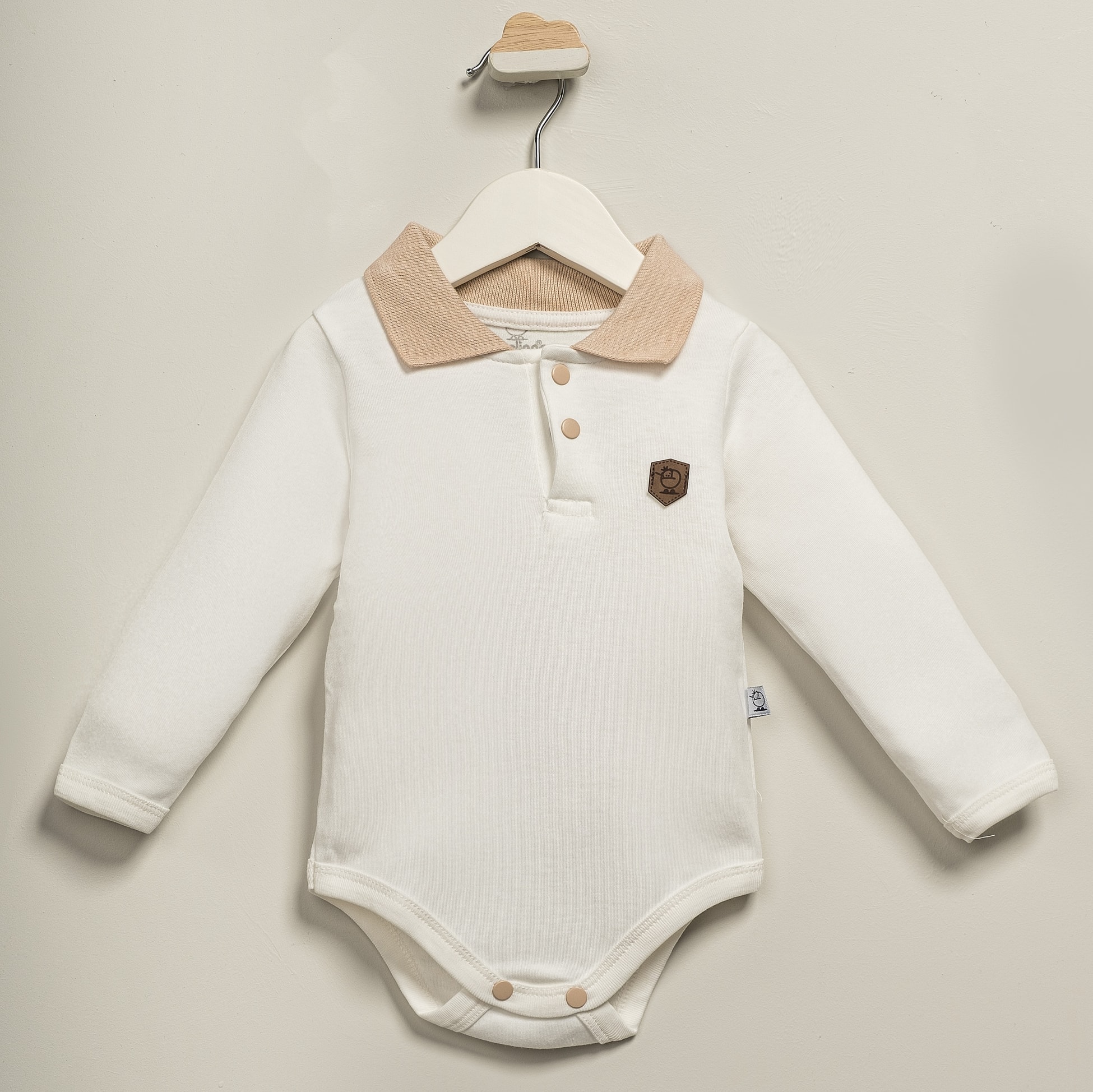Polo Yaka Uzun Kollu Erkek Bebek Body | Bebek Giyim