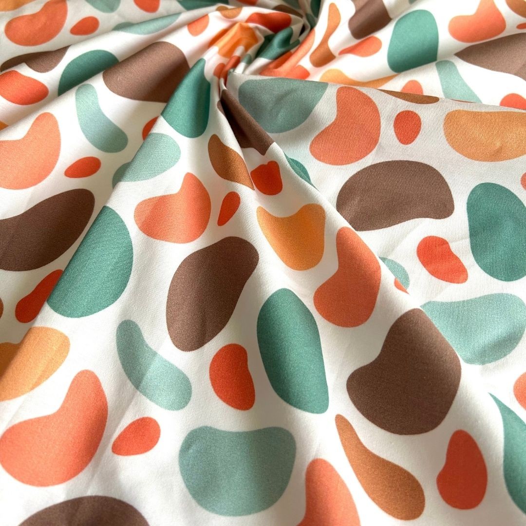 Abstract Pattern Cotton Poplin Fabric / DRY - 23 
