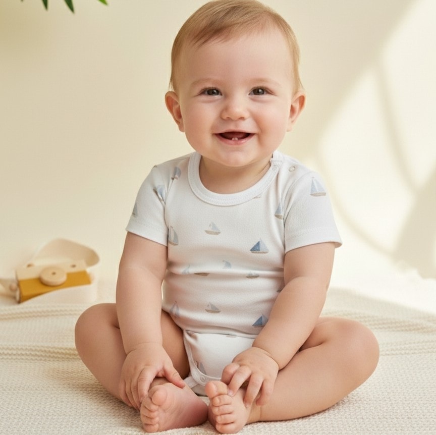 Kısa Kollu Bebek Body | Bebek Giyim