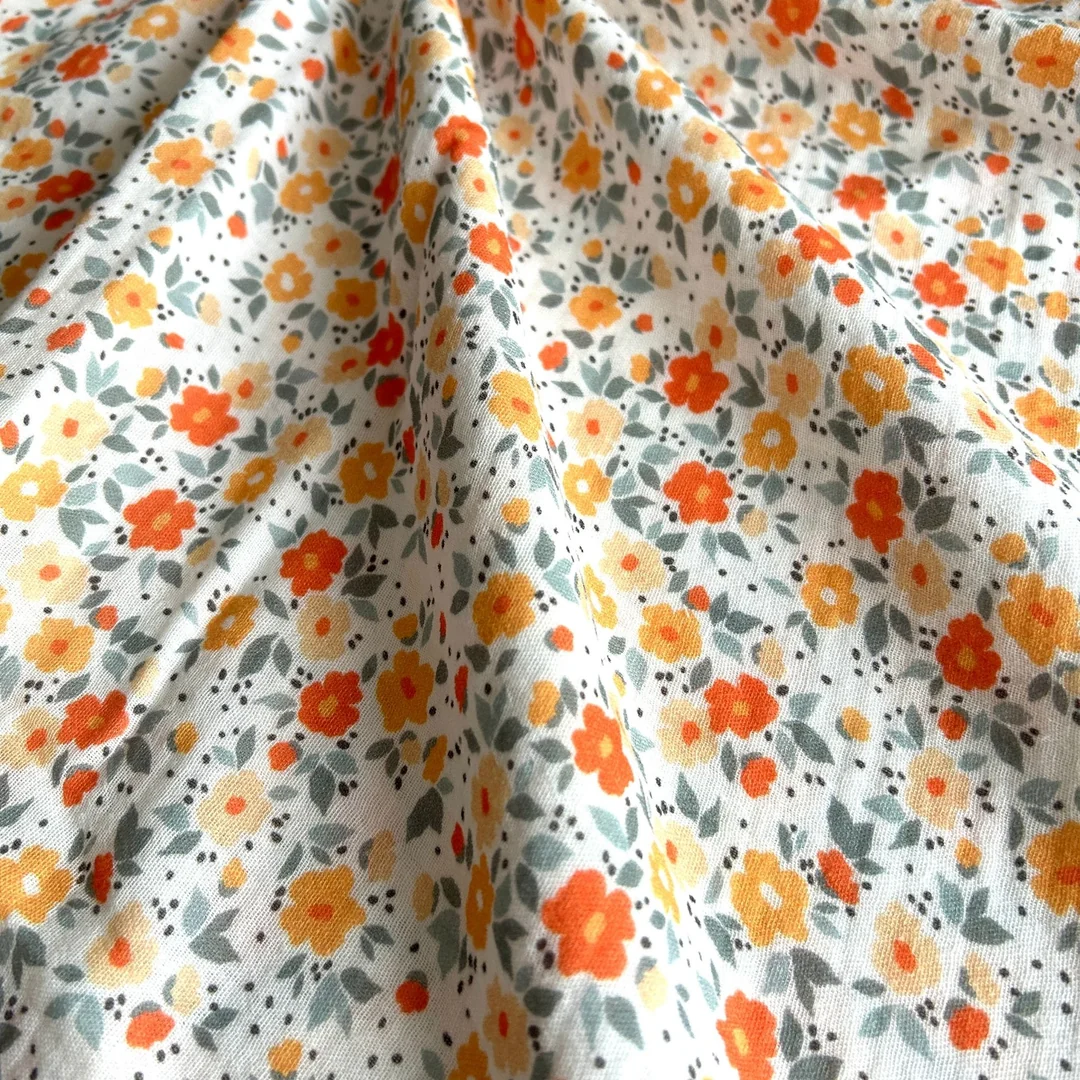 Toptan Müslin Kumaş  / Çiçek Desenli / DRY - 31