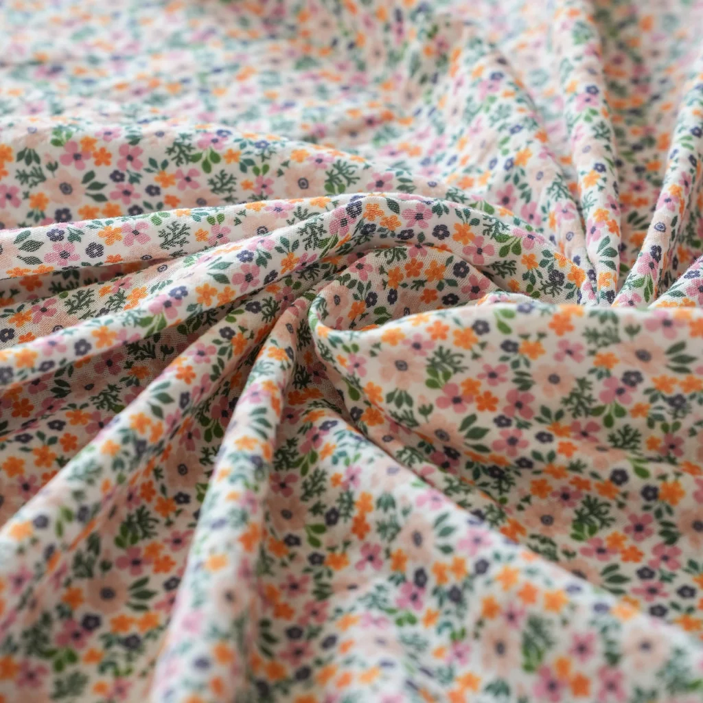 Toptan Müslin Kumaş / Çıtır Çiçek Desenli / DRY - 51