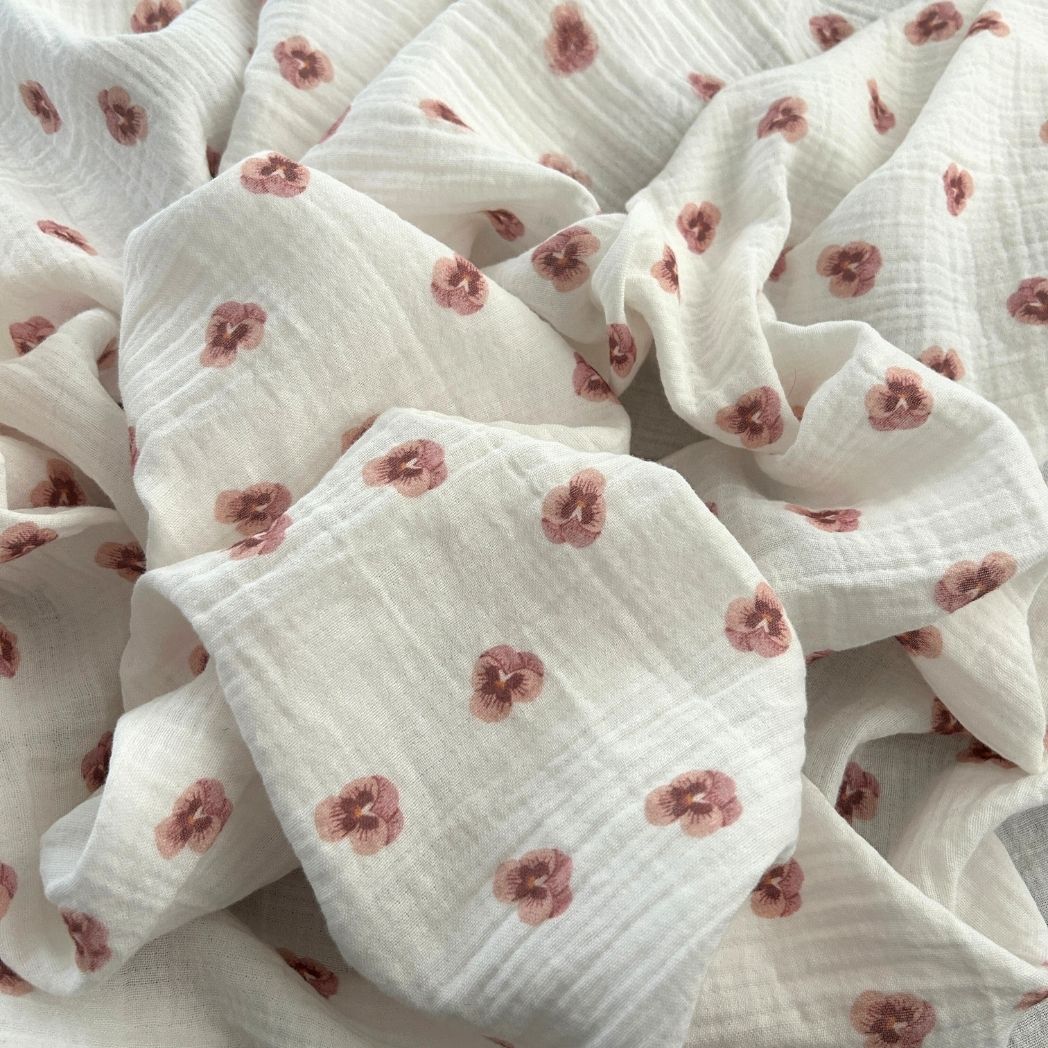 Toptan Müslin Kumaş / Çiçek Desenli / DRY 223v1