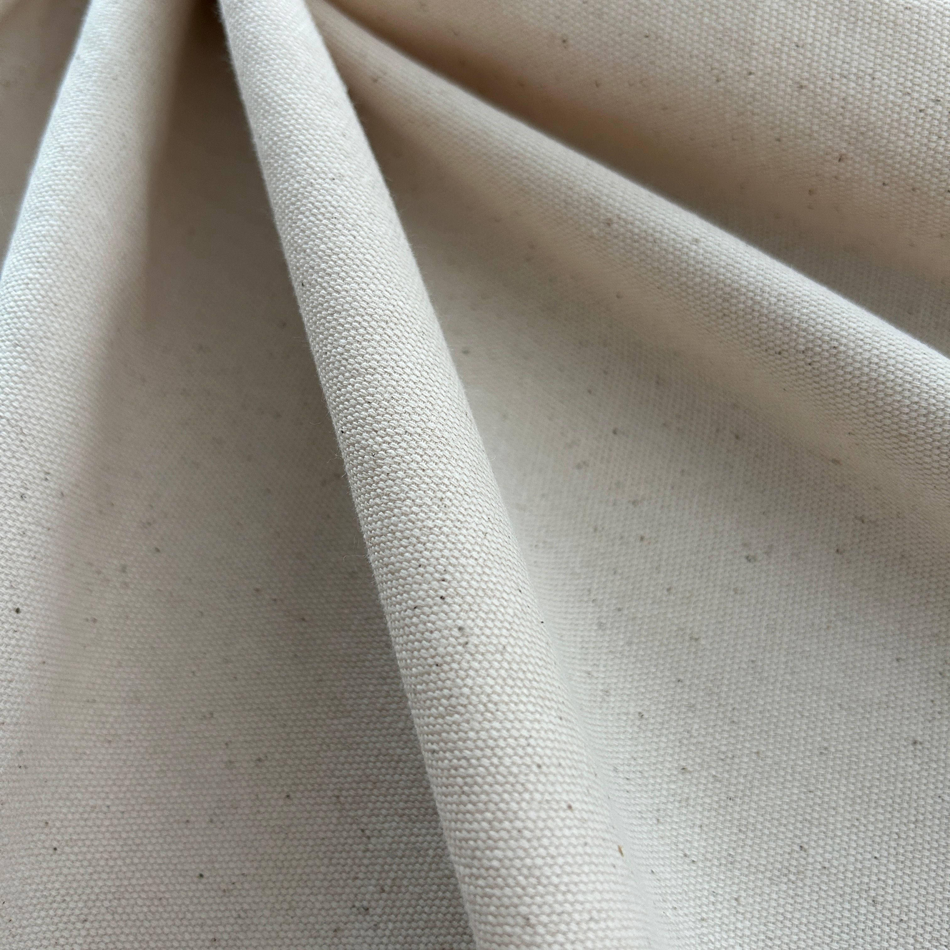 Cotton Gabardine Fabric / Honeycomb Pattern - Natural Base, Non-Stretch