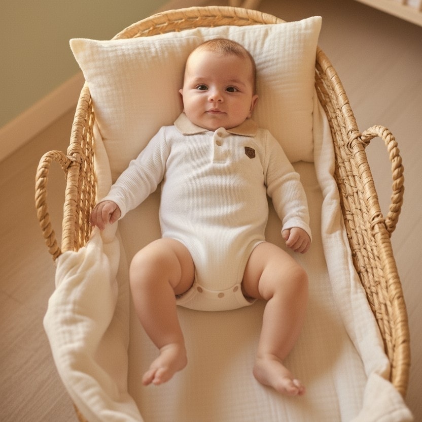 Polo Yaka Uzun Kollu Bebek Body