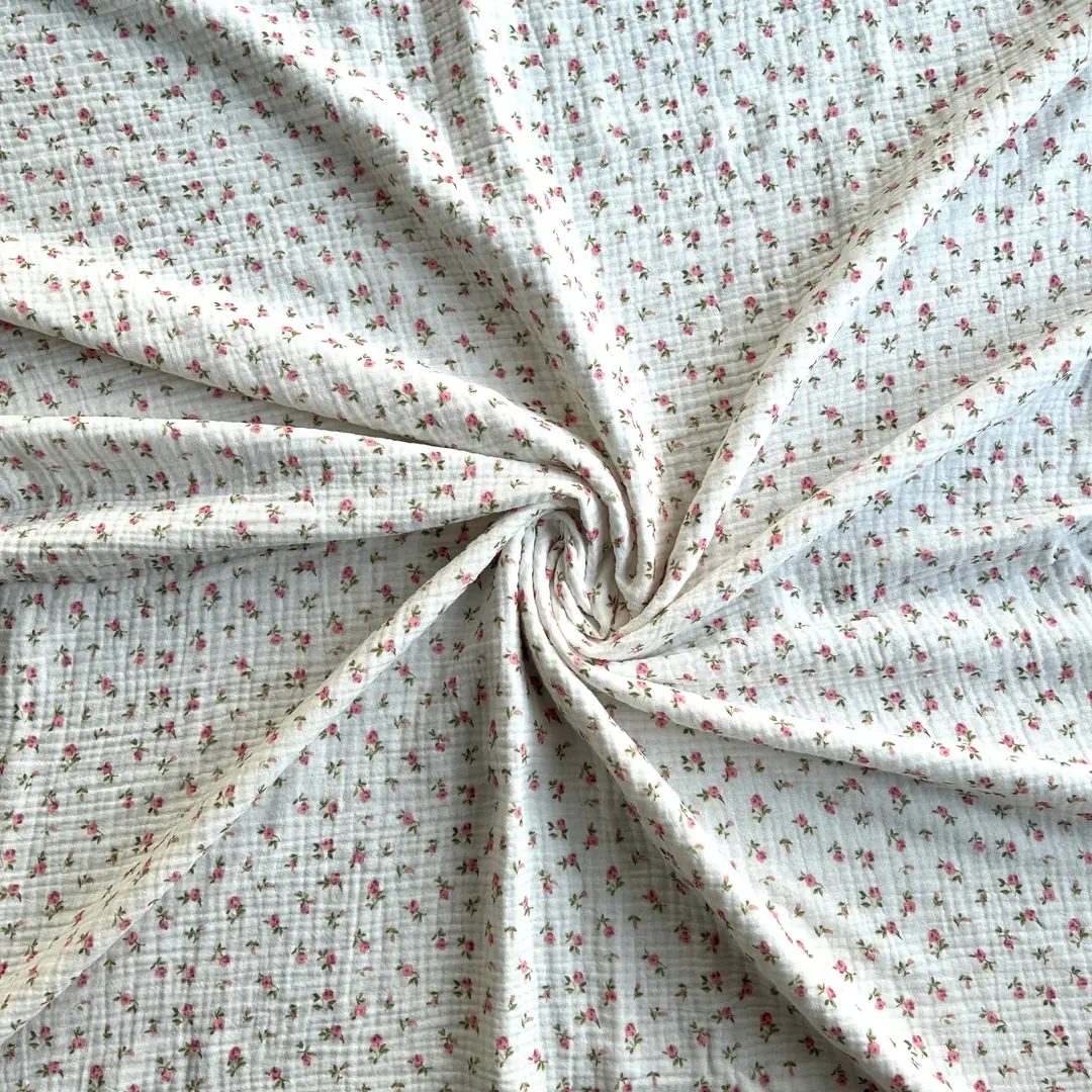Toptan Müslin Kumaş / Çıtır Çiçek Desenli / DRY 06