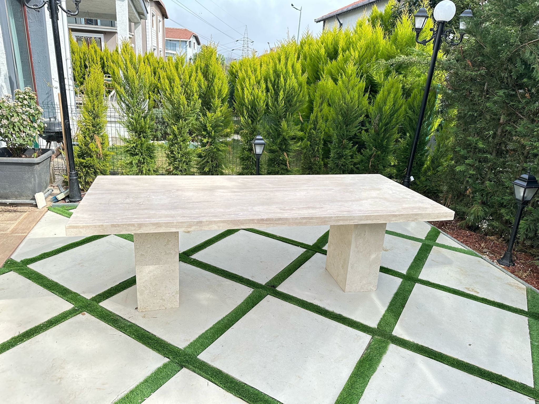 Alseya Traverten Yemek Masası