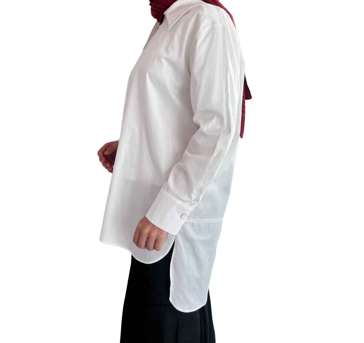 %100 Pamuk Fermuarlı Gömlek