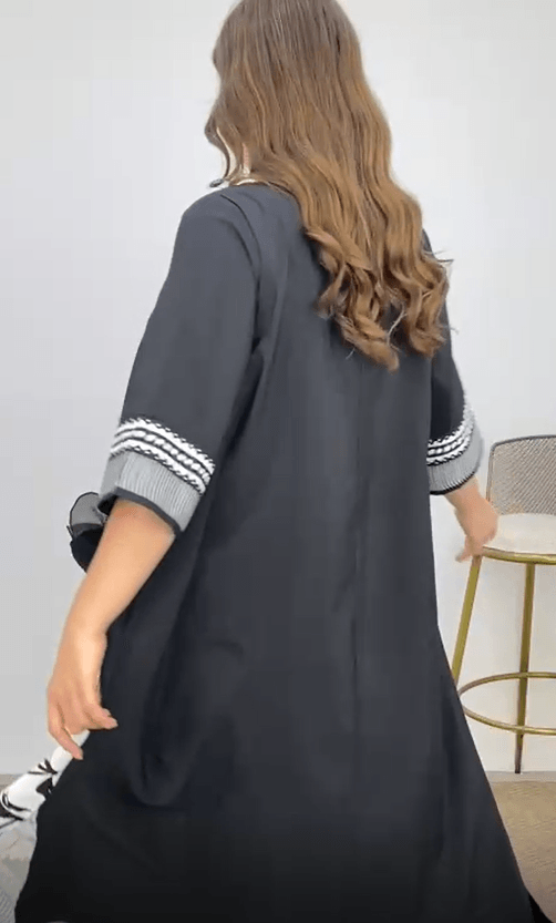 Büyük Beden Cng Black Elbise
