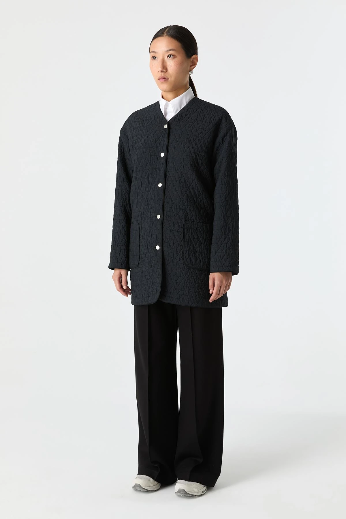 İnce Kapitone Desenli Mont