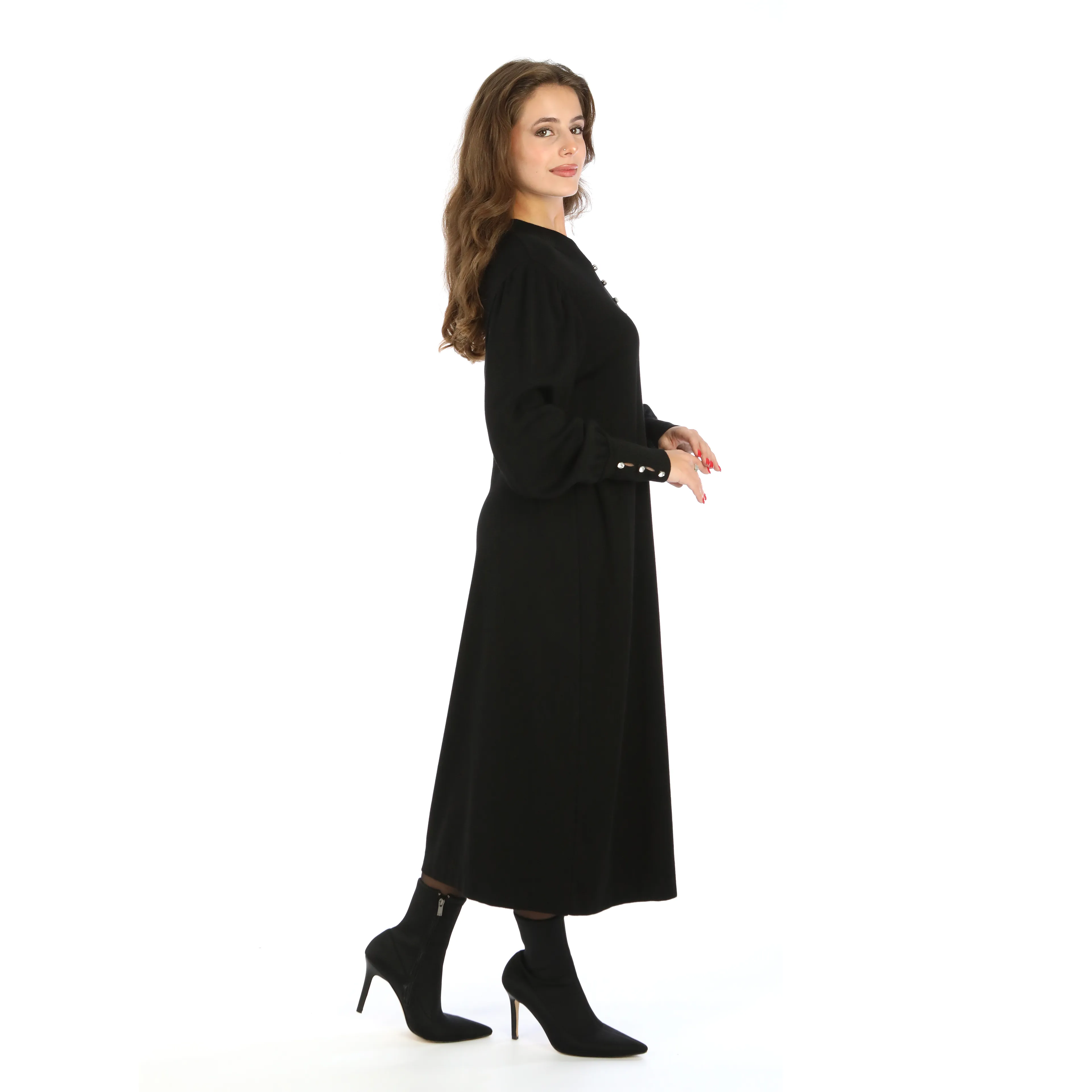 Taş Detaylı Viskoz Elbise