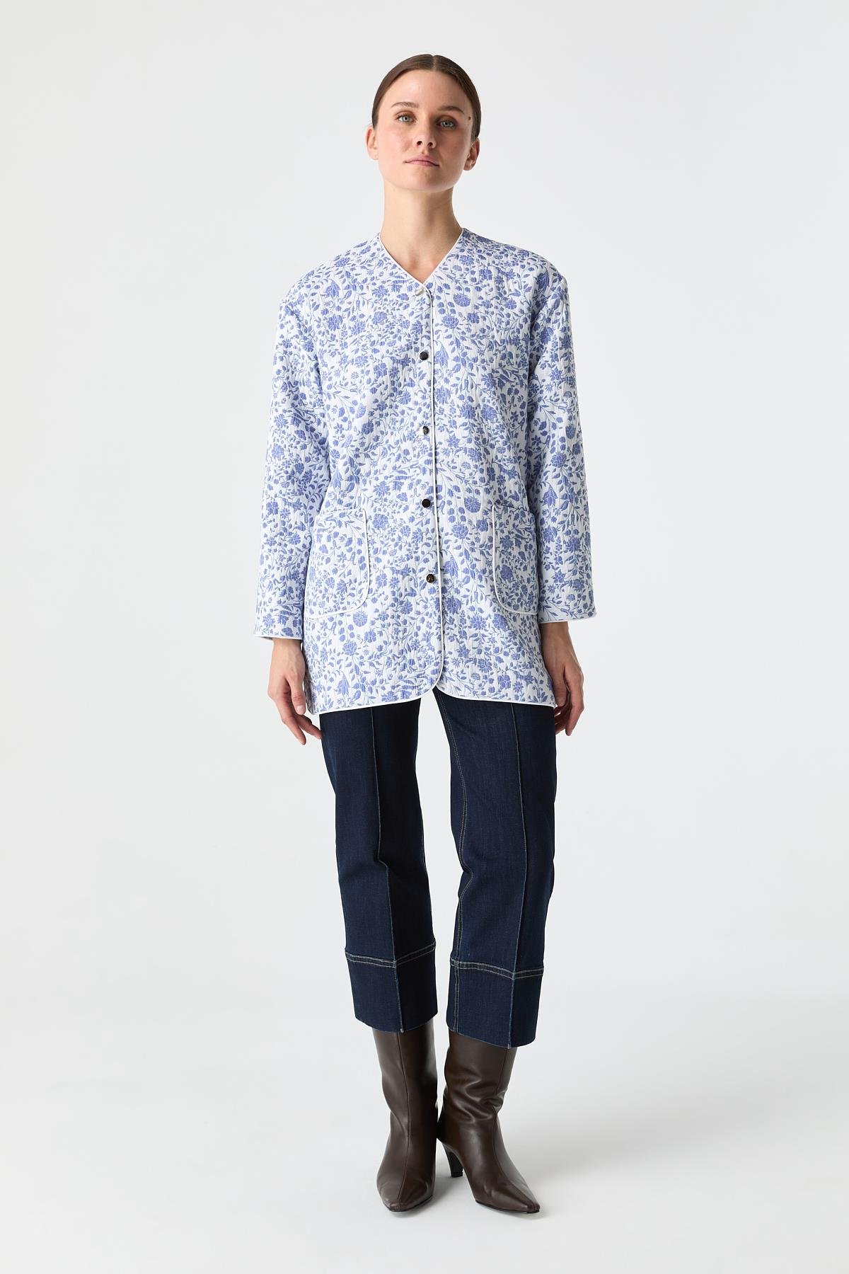 Yeni İnce Kapitone Desenli Mont