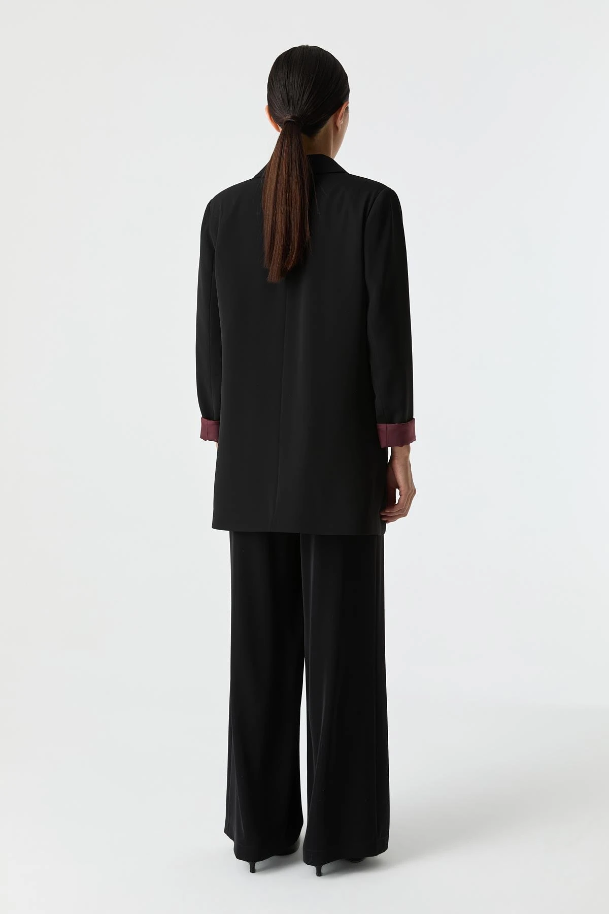 Kontrast Astarlı Blazer