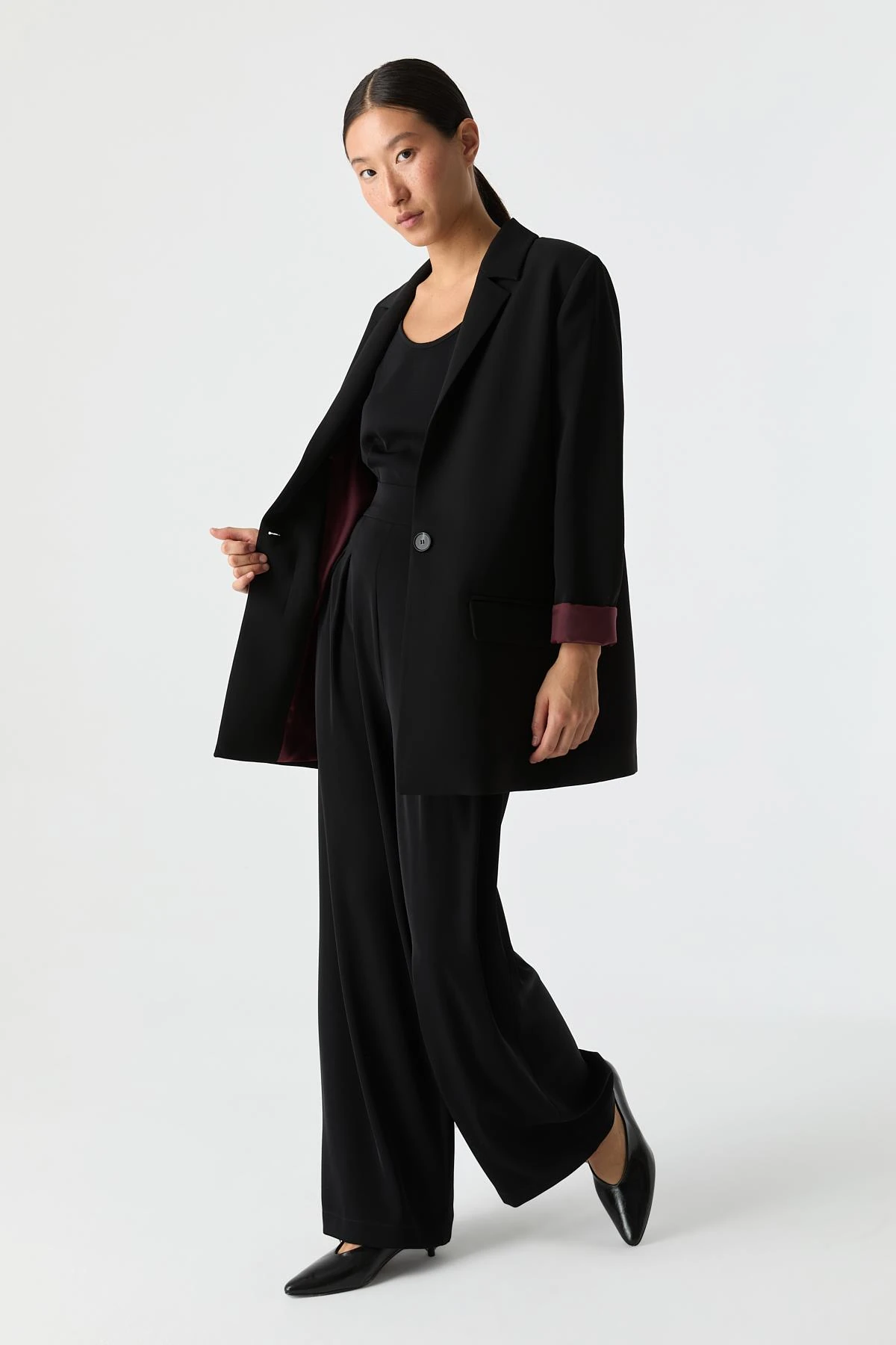 Kontrast Astarlı Blazer