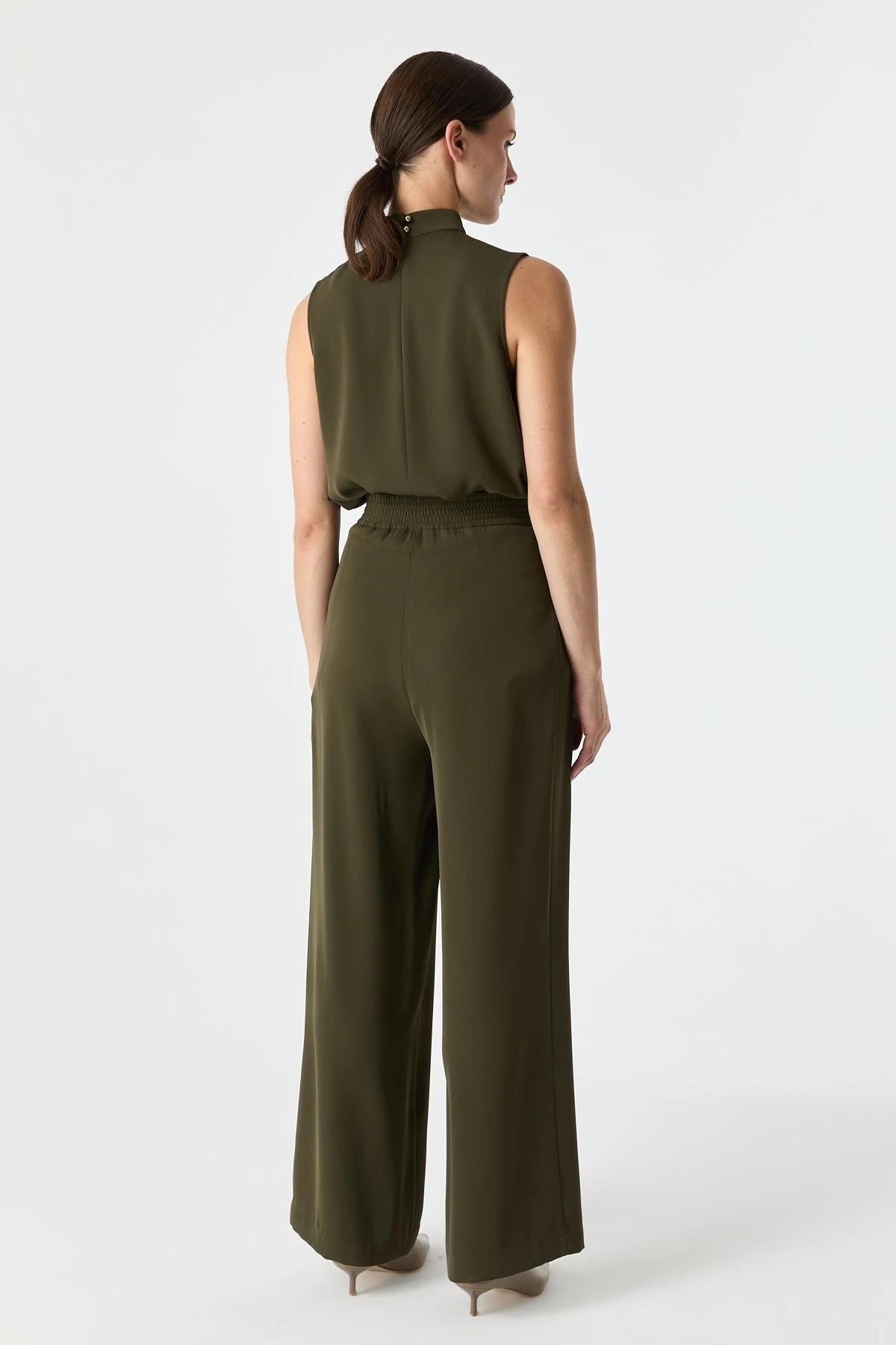 Çift Pilili Dökümlü Pantolon