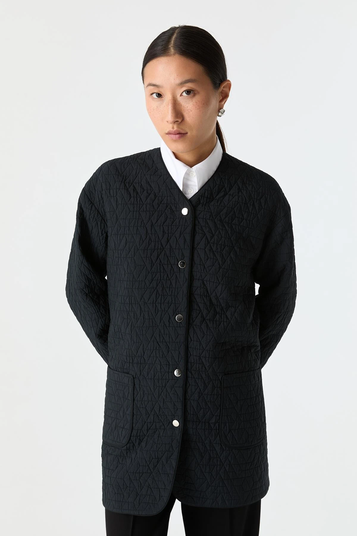 İnce Kapitone Desenli Mont