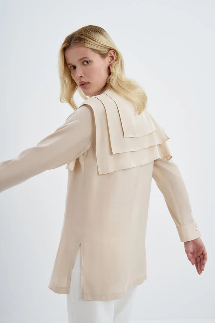 Kare Yakalı Liyosel Gömlek