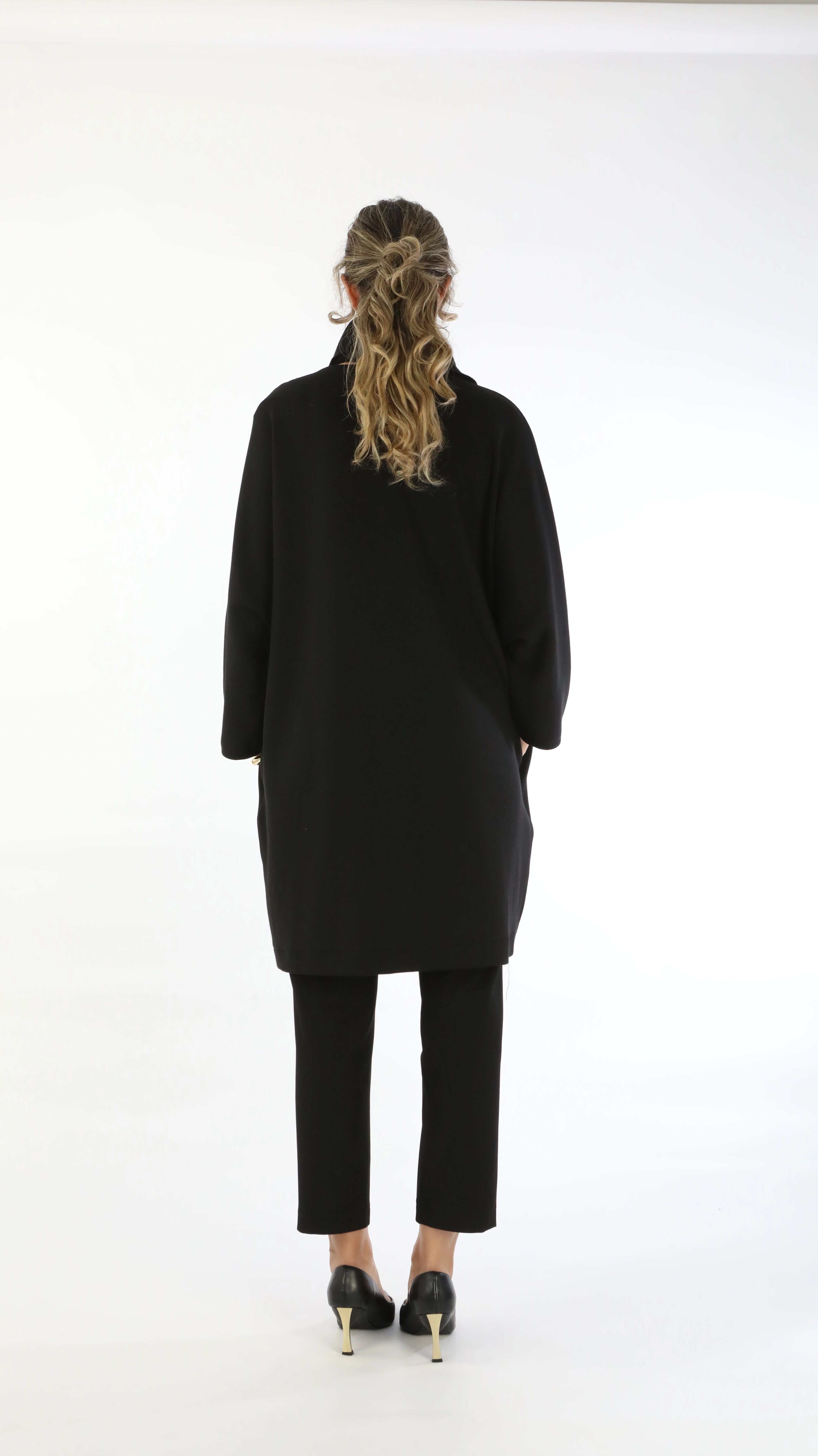 Varaklı Triko Büyük Beden Mont