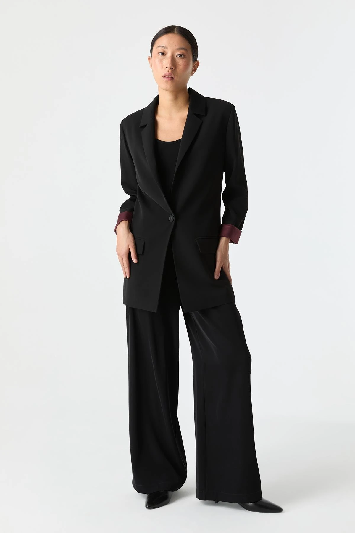 Kontrast Astarlı Blazer