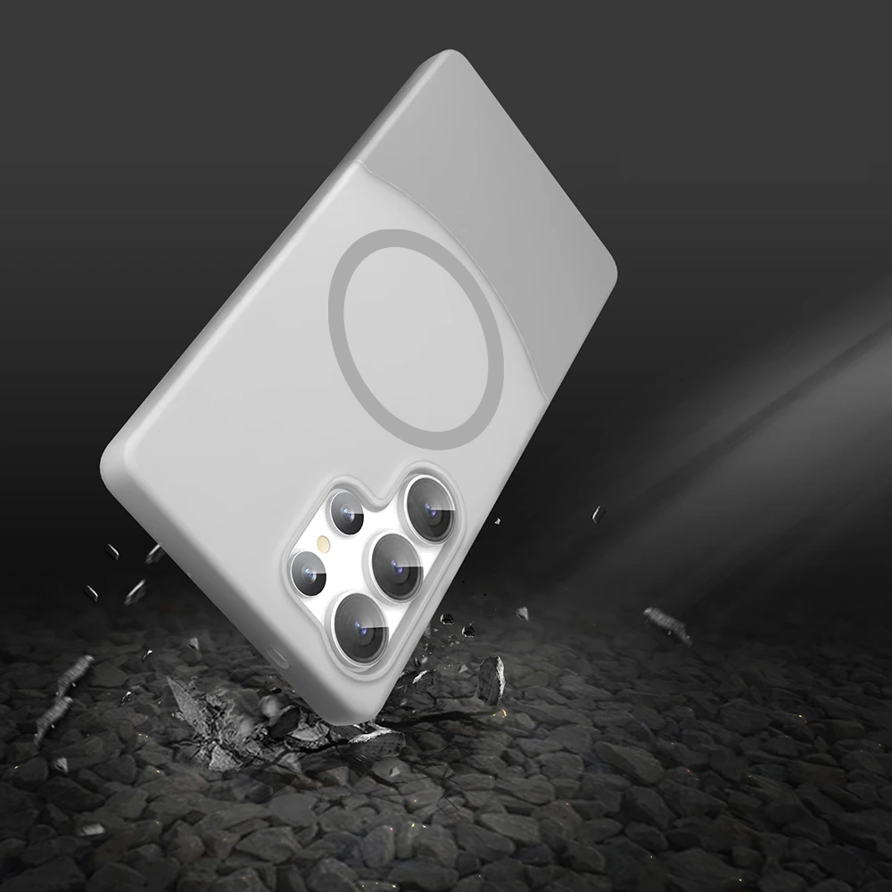 Galaxy S24 Ultra Kılıf M-Safe Şarj Özellikli Mıknatıslı Zore Duble Kapak