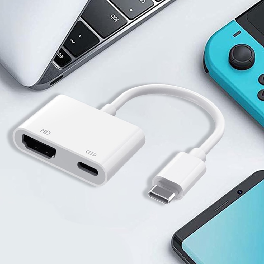 Zore Type-C to Type-C PD100W + HDMI 4K@30Hz 2in1 Adaptör