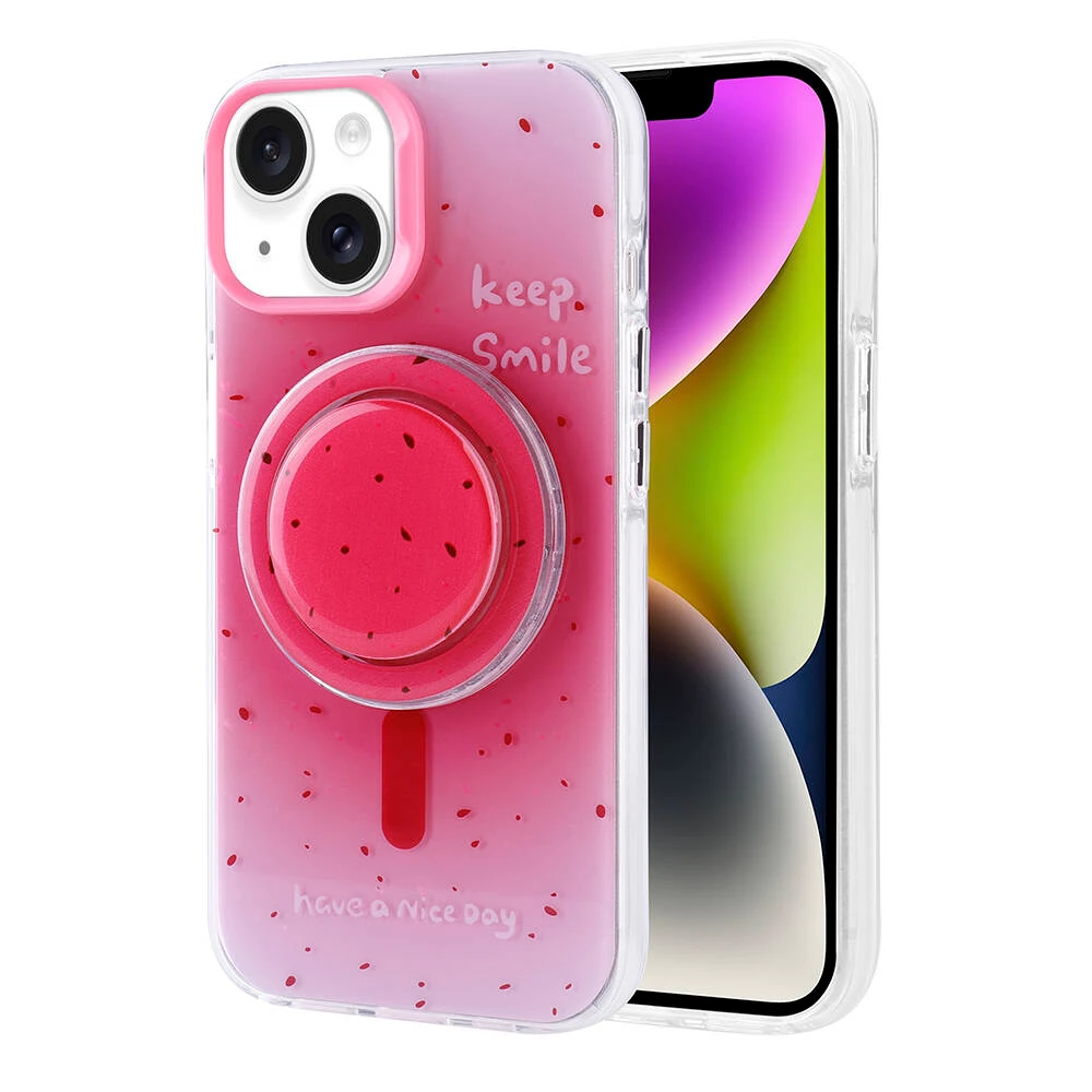 Apple iPhone 13 Kılıf M-safe Şarj Özellikli Tak-Çıkar Pop Soketli Zore Tiktok Kapak