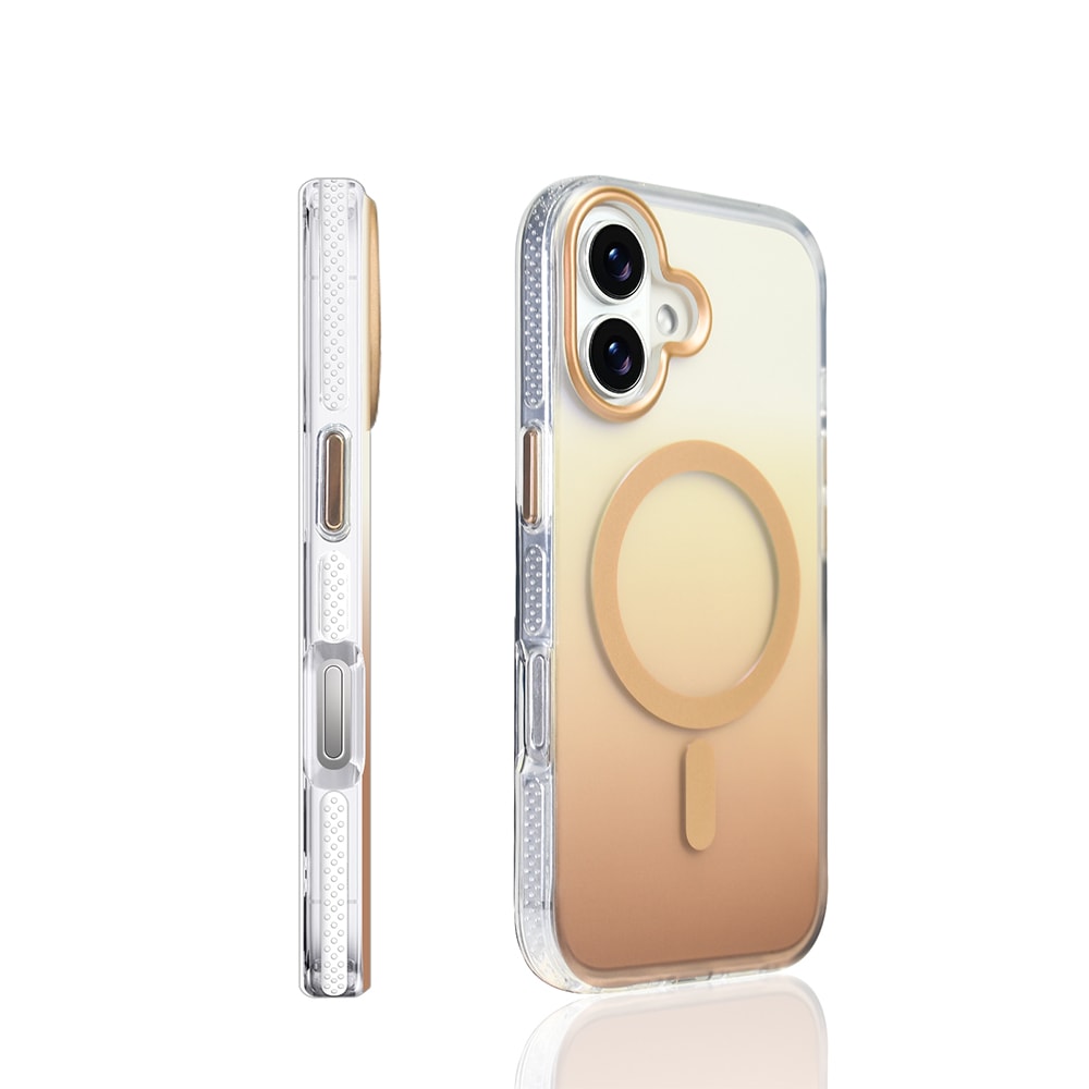 Apple iPhone 17 Kılıf M-safe Şarj Özellikli Transparan Renk Geçişli Zore Toros Kapak