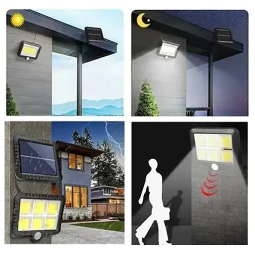 120 COB LED Solar Panelli 3 Modlu Duvar Lambası