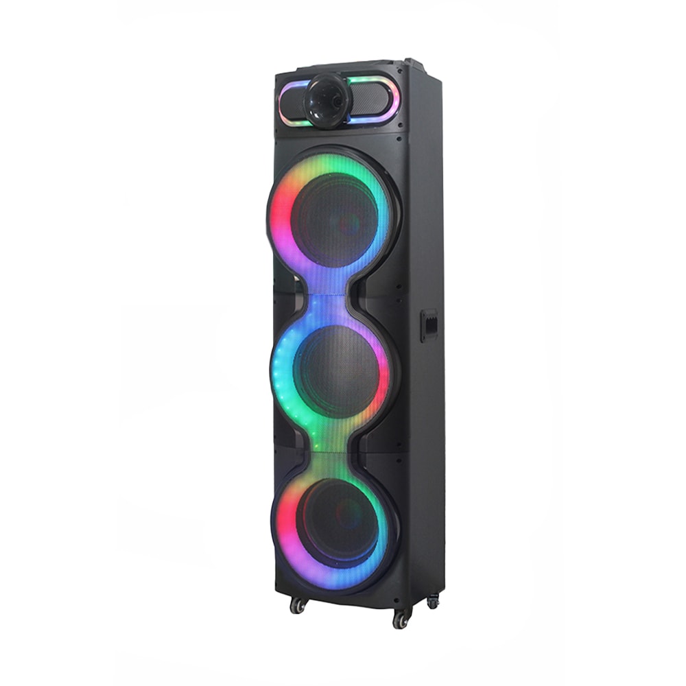 Zore GD-3126 Dijital LED Göstergeli Mikrofonlu RGB TWS Üçlü 10 inç Stereo Bass Kablosuz Karaoke Hoparlör image