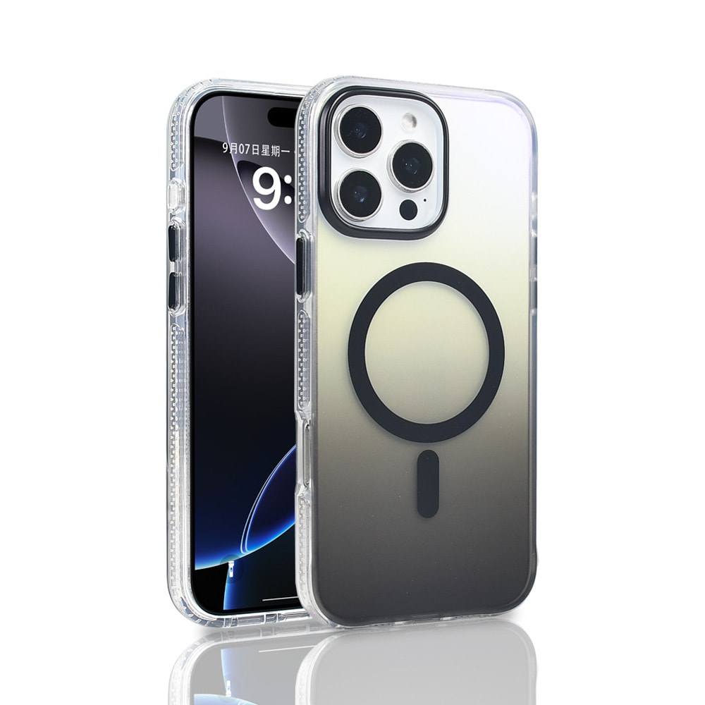 Apple iPhone 16 Pro Max Kılıf M-safe Şarj Özellikli Transparan Renk Geçişli Zore Toros Kapak image