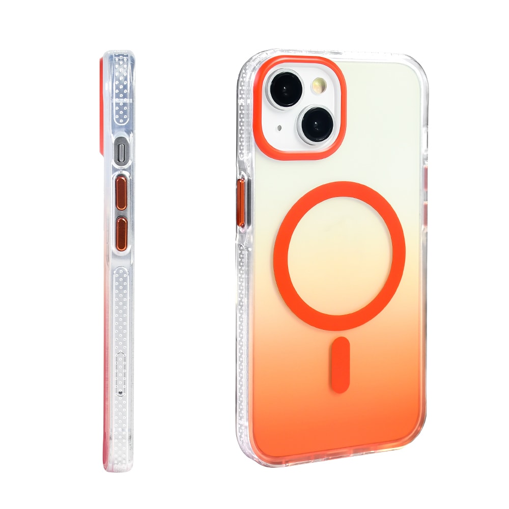 Apple iPhone 13 Kılıf M-safe Şarj Özellikli Transparan Renk Geçişli Zore Toros Kapak