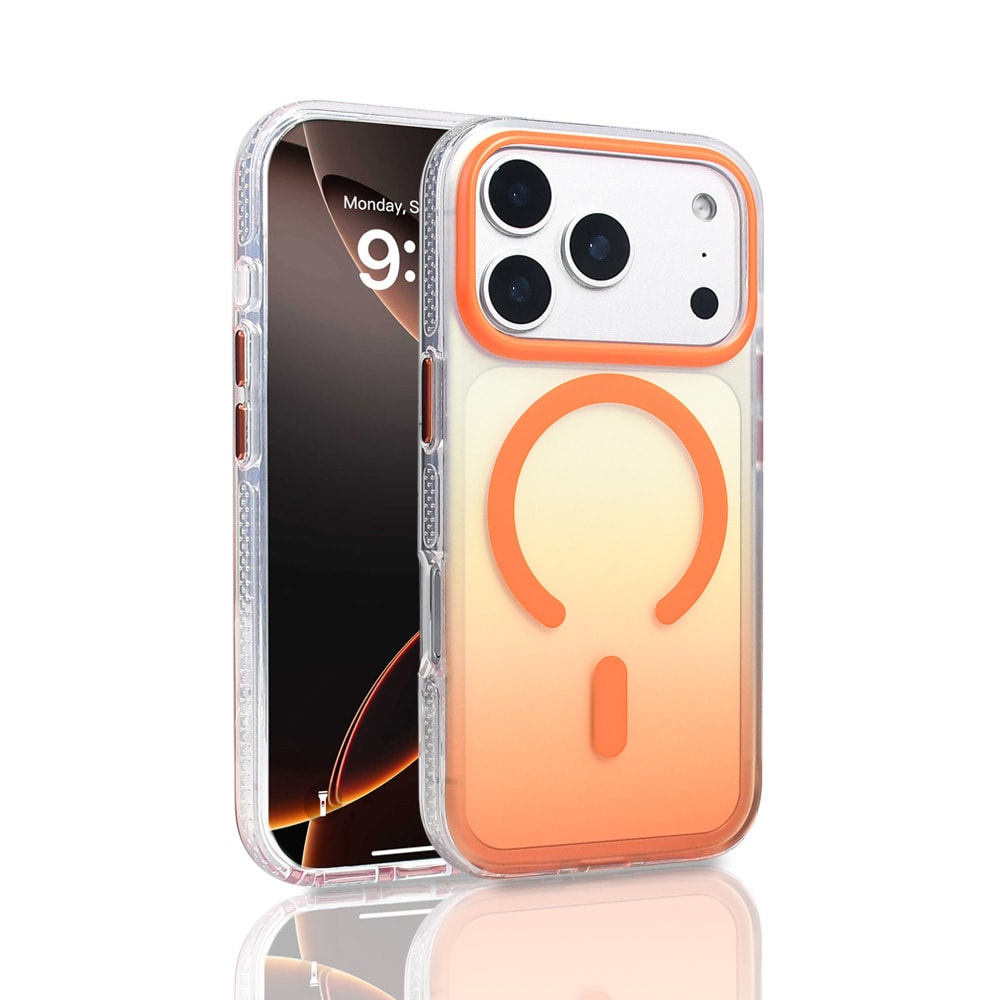 Apple iPhone 17 Pro Kılıf M-safe Şarj Özellikli Transparan Renk Geçişli Zore Toros Kapak image