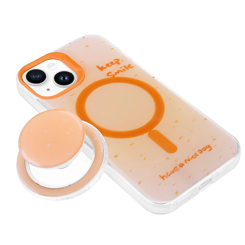 Apple iPhone 13 Kılıf M-safe Şarj Özellikli Tak-Çıkar Pop Soketli Zore Tiktok Kapak