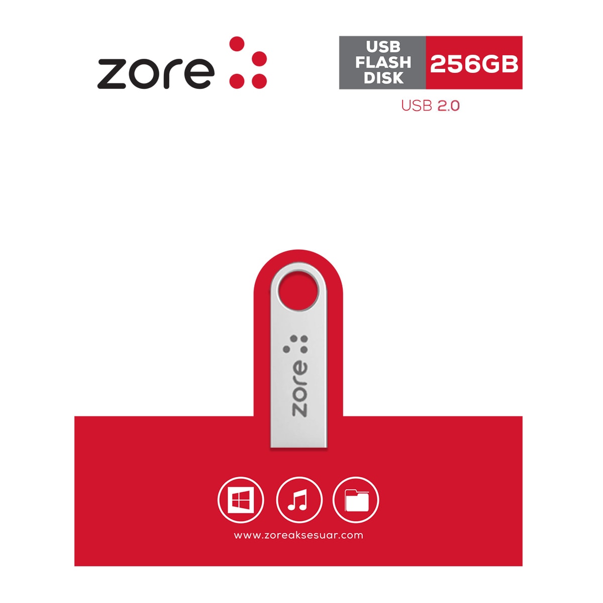 Zore Metal Usb Flash Disk 256GB image