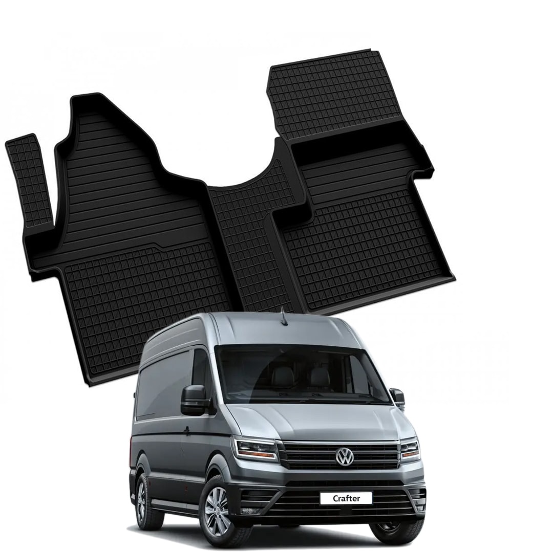 VOLKSWAGEN CRAFTER (ÖN TEK KOLTUK) 2006-2024 Model Yılları İçin Uyumlu Yeo 4D Havuzlu Paspas Takımı
