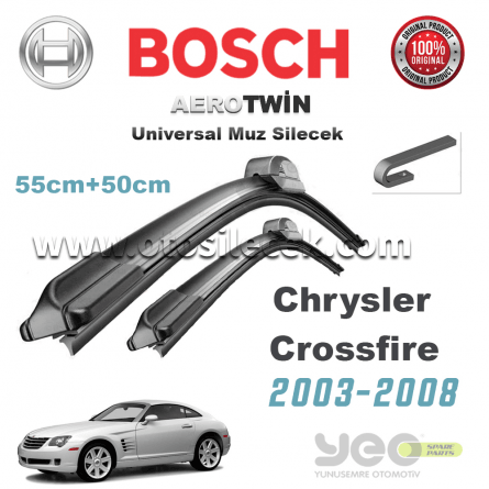 Chrysler Crossfire 2003-2008 Model Yılları İçin Uyumlu Bosch Universal Silecek Takımı