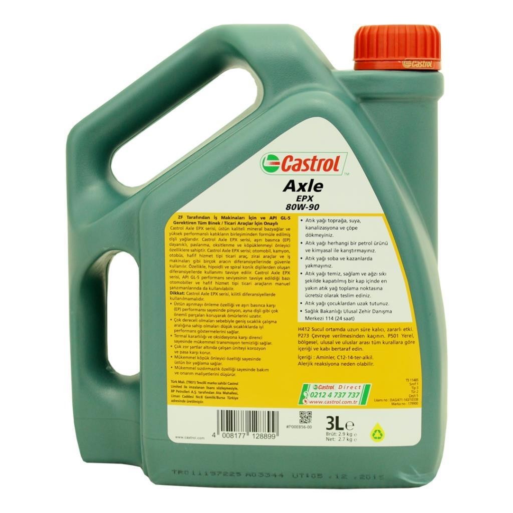 Castrol Axle EPX 80W90 3 Lt Şanzıman ve Diferansiyel Yağı (4 Adet)