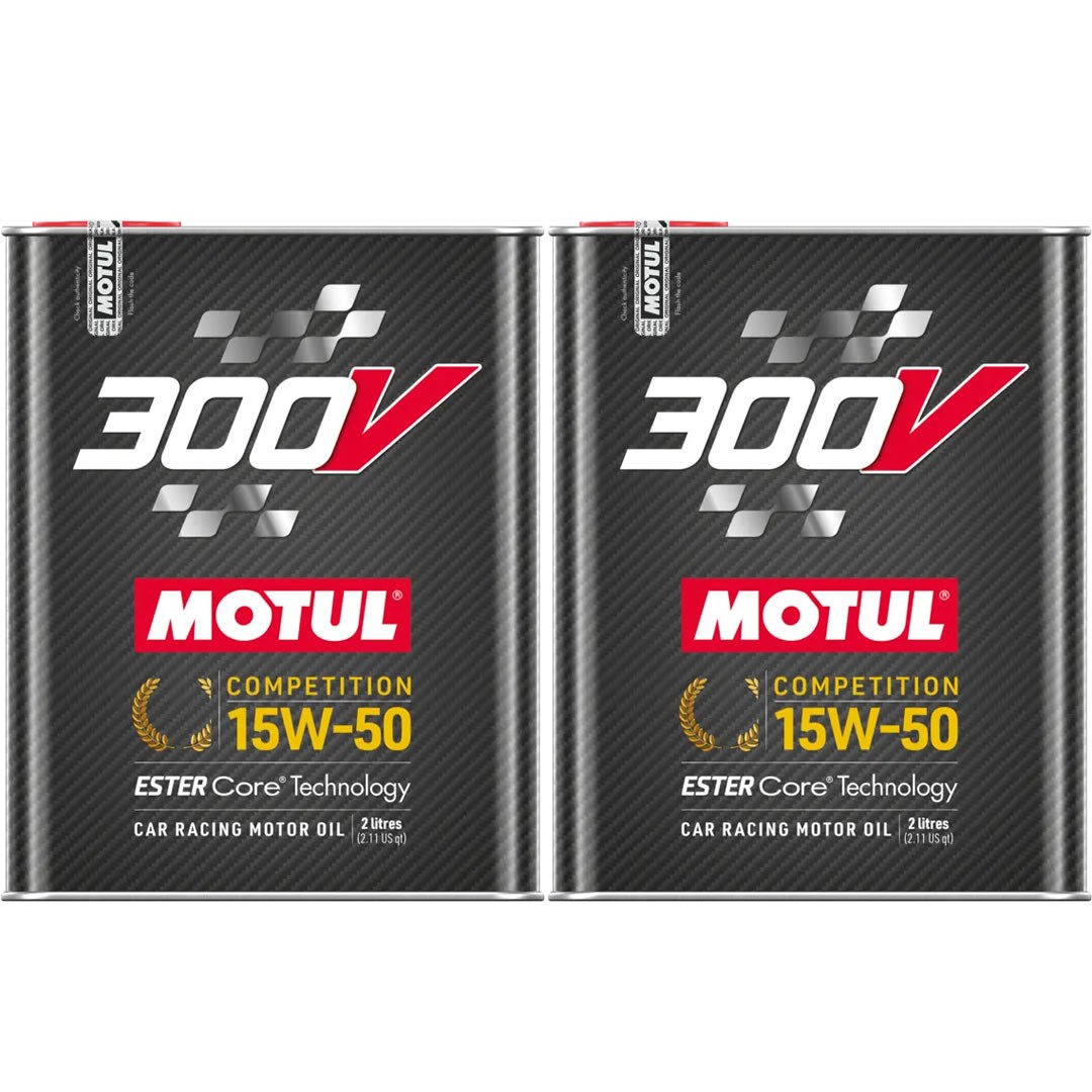 Motul 300V Competition 15W50 2 Lt Tam Sentetik Motor Yağı (2 Adet)