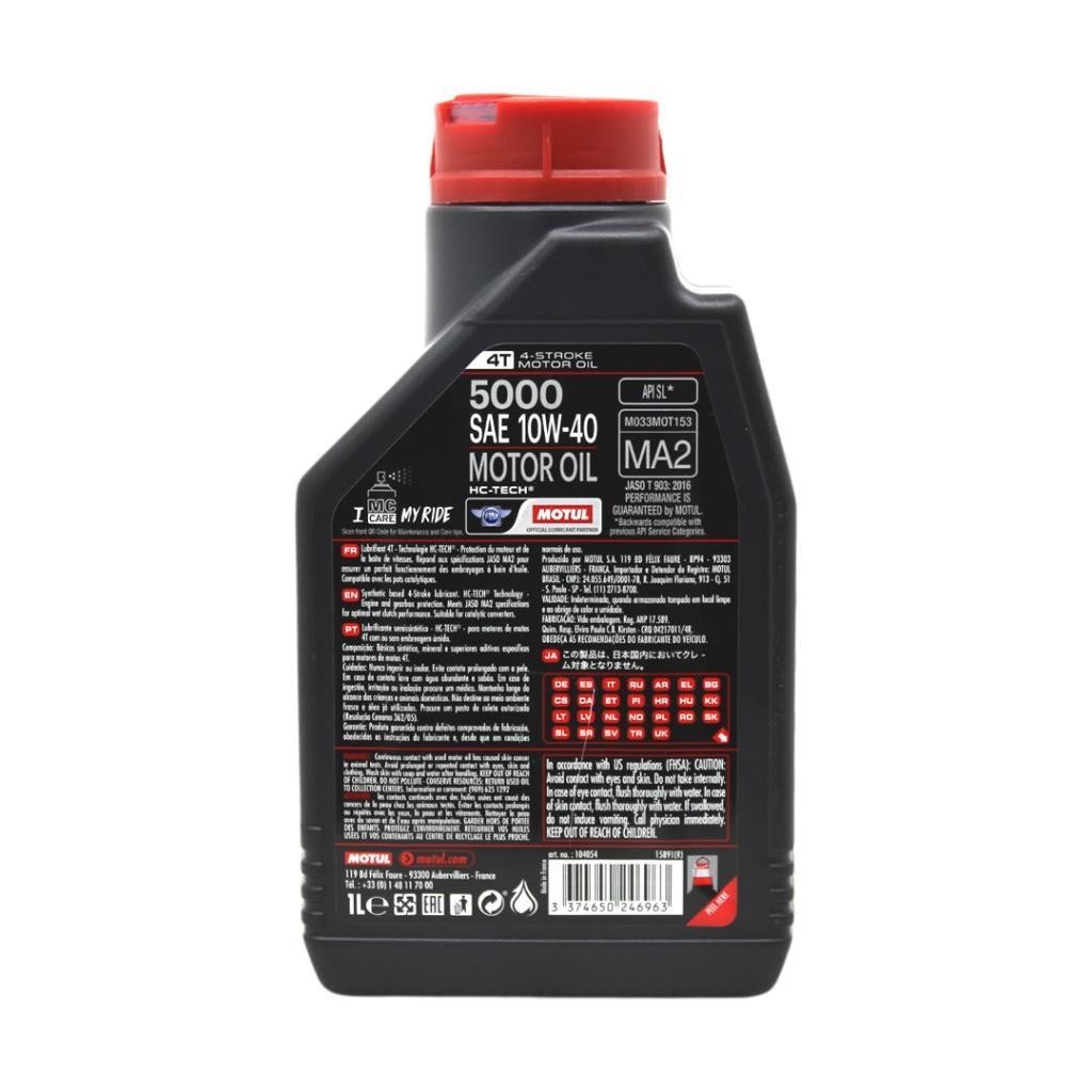 Motul 5000 10W40 4T 1 Lt Motosiklet Yağı (2 Adet)