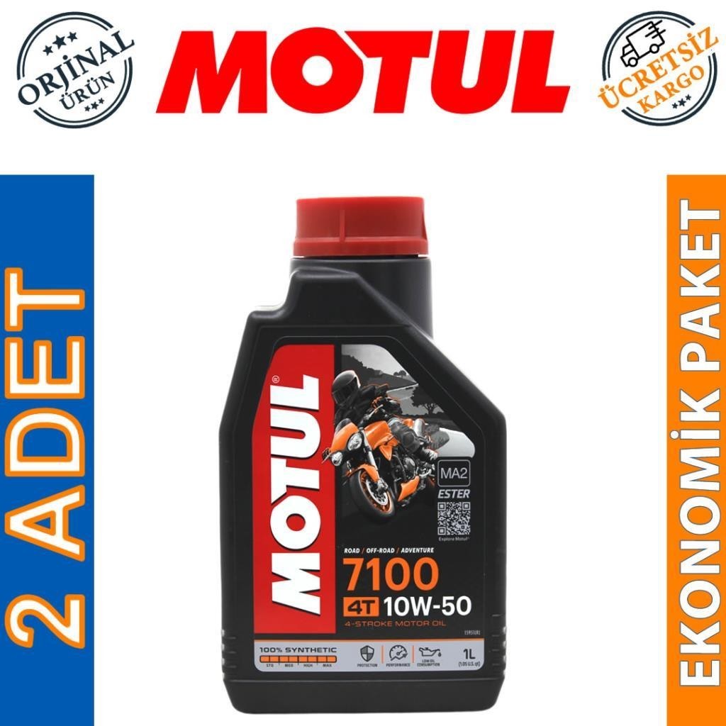 Motul 7100 4T 10W50 1 Lt Motosiklet Yağı (2 Adet)