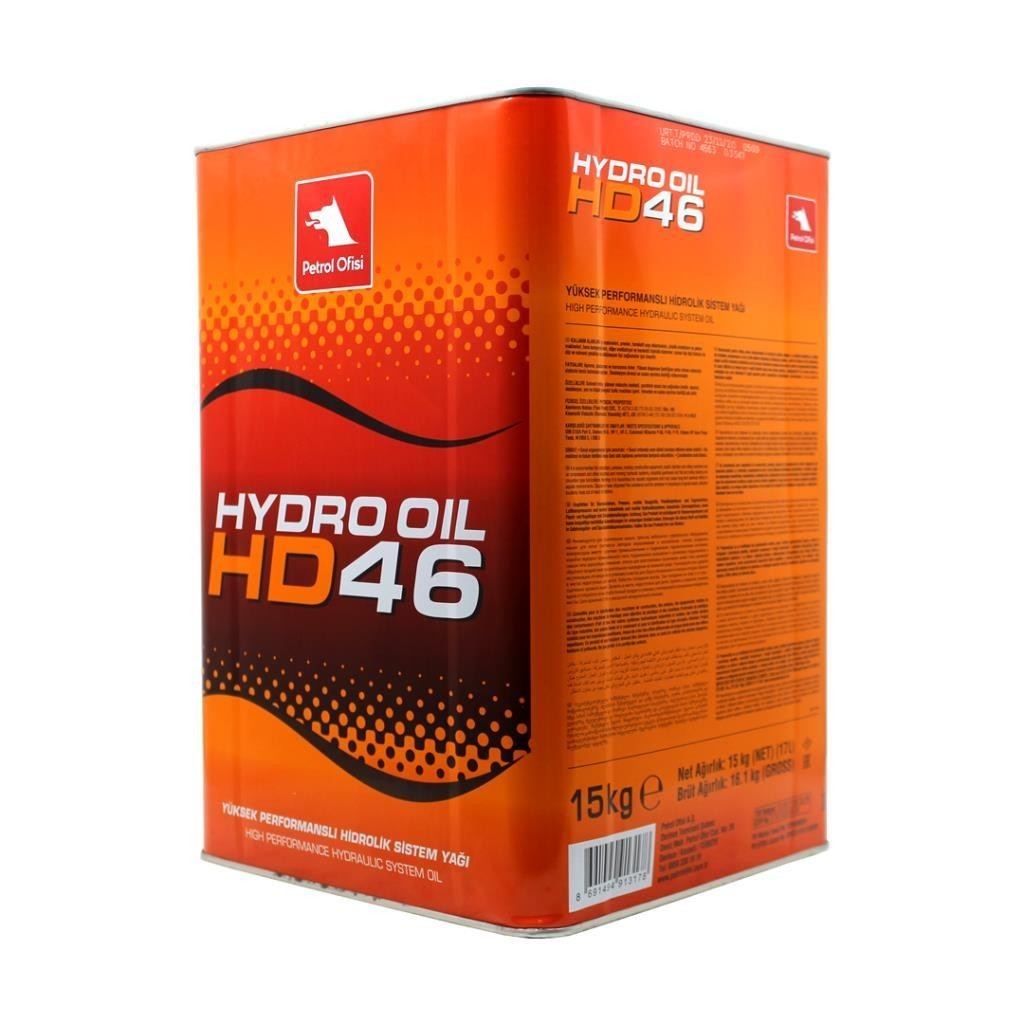 Petrol Ofisi Hydro Oil HD 46 15 Kg Hidrolik Sistem Yağı