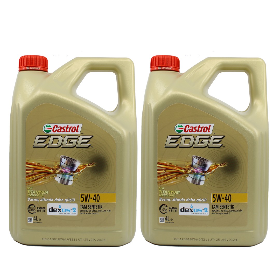 Castrol Edge 5W40 4 Lt Tam Sentetik Motor Yağı (2 Adet)