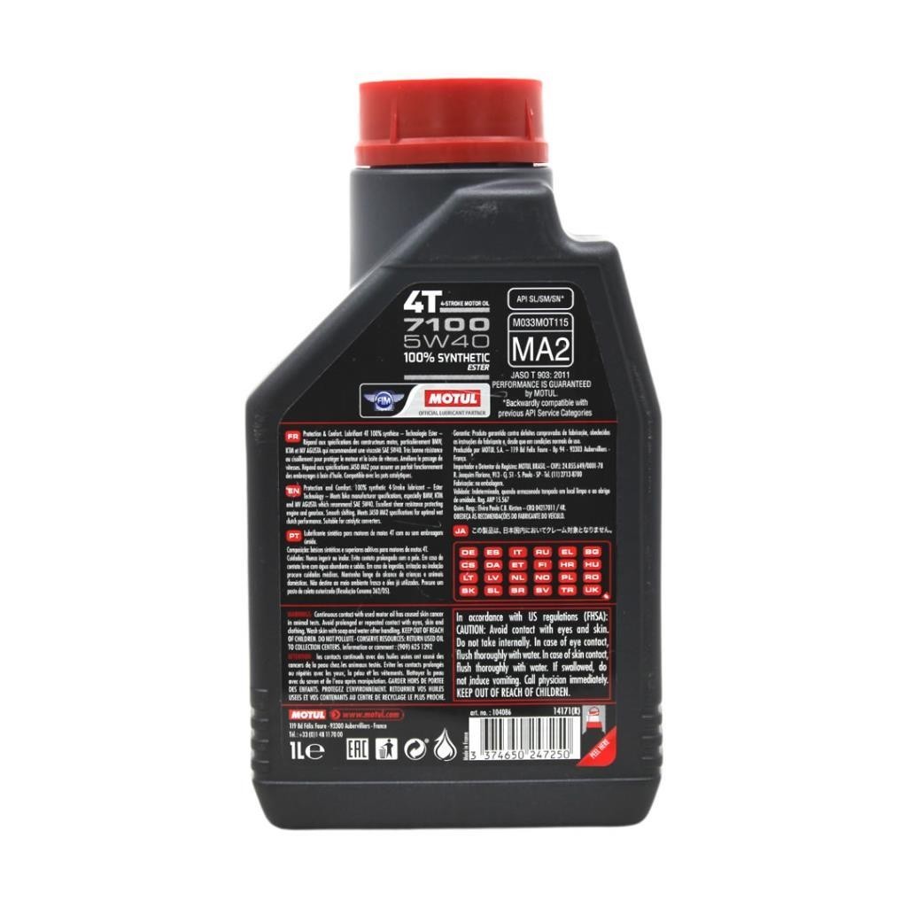 Motul 7100 4T 5W40 1 Lt Motosiklet Yağı (6 Adet)