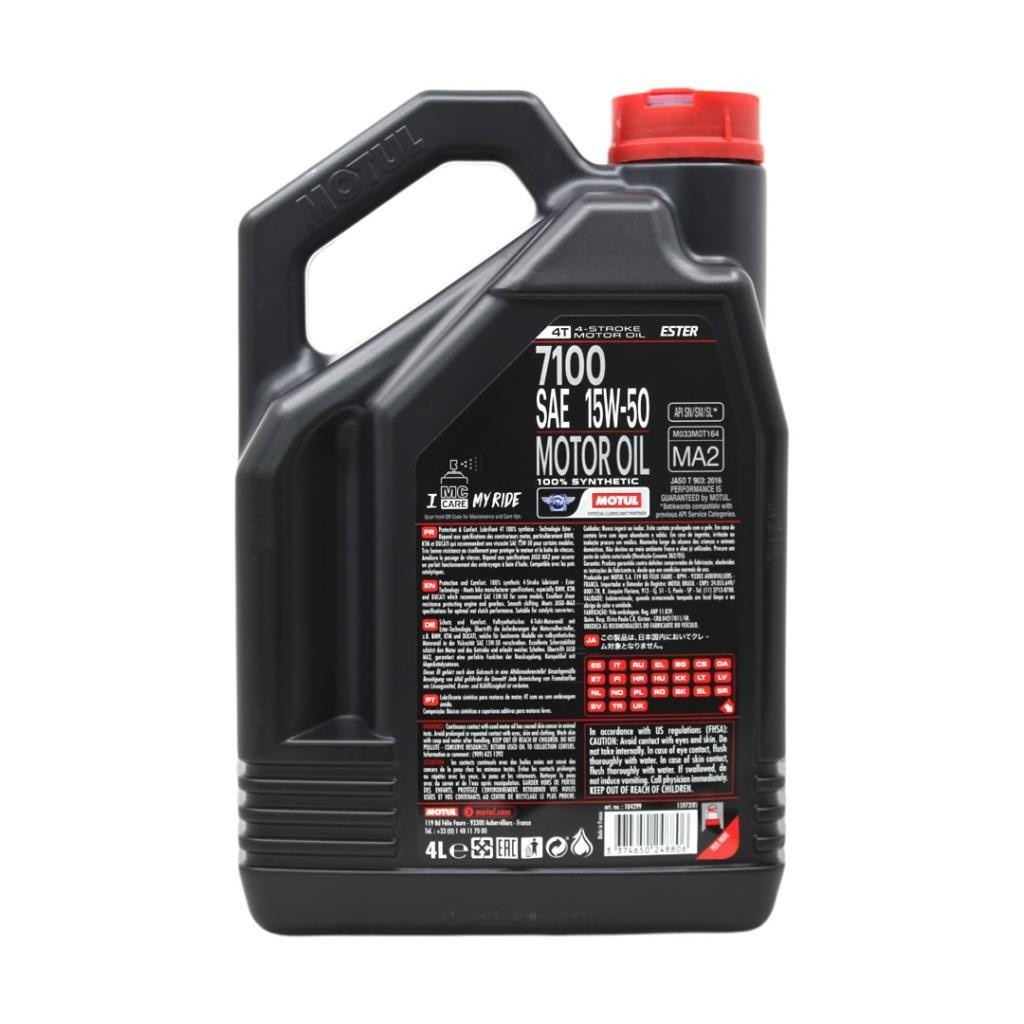 Motul 7100 4T 15W50 4 Lt Motosiklet Yağı (4 Adet)