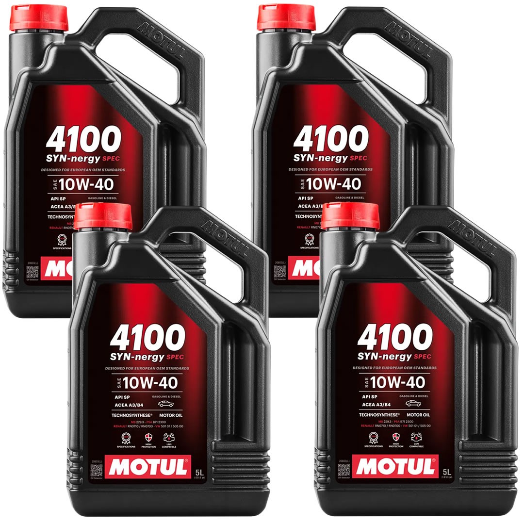 Motul 4100 SYN-nergy Spec 10W40 5 Lt Motor Yağı (4 Adet)