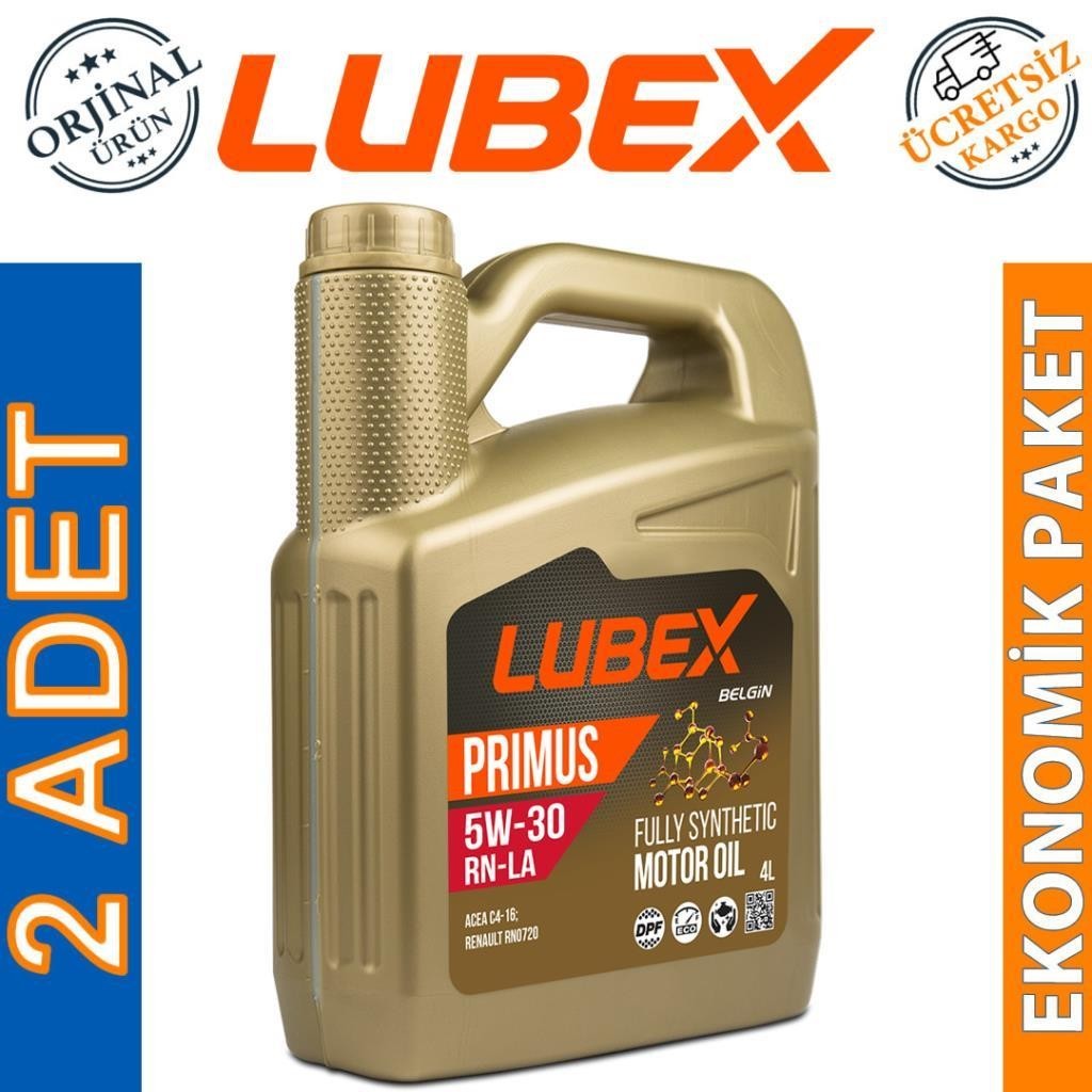 Lubex Primus RN-LA 5W30 5 Lt Tam Sentetik Motor Yağı (2 Adet)