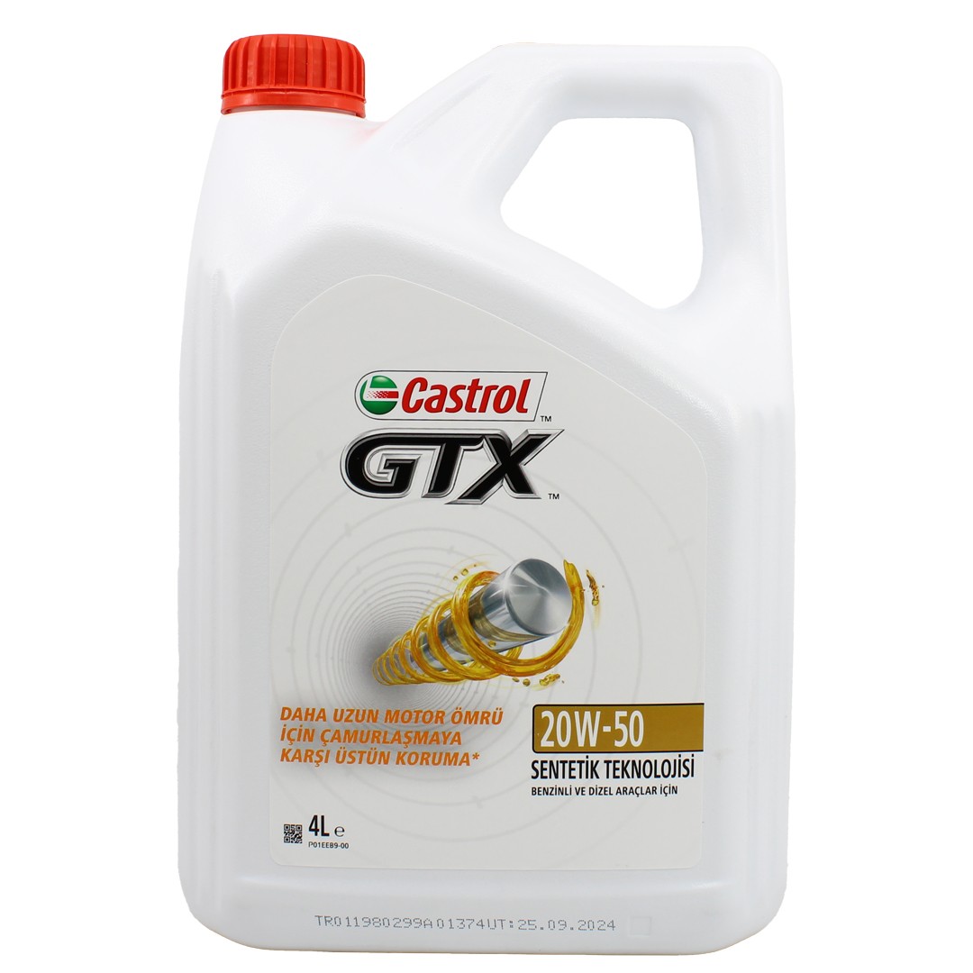 Castrol GTX 20W50 4 Lt Sentetik Motor Yağı