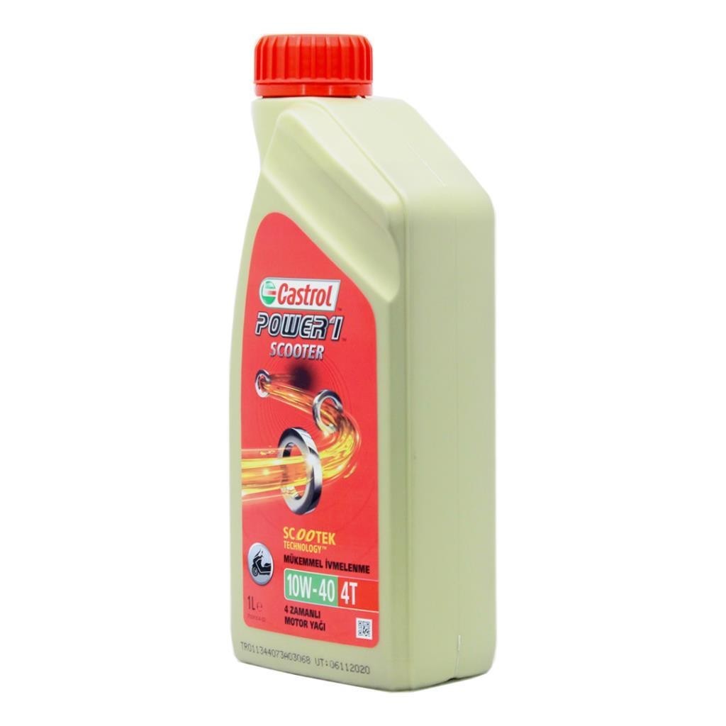 Castrol Power 1 Scooter 10W40 4T 1 Lt Motosiklet Yağı (6 Adet)