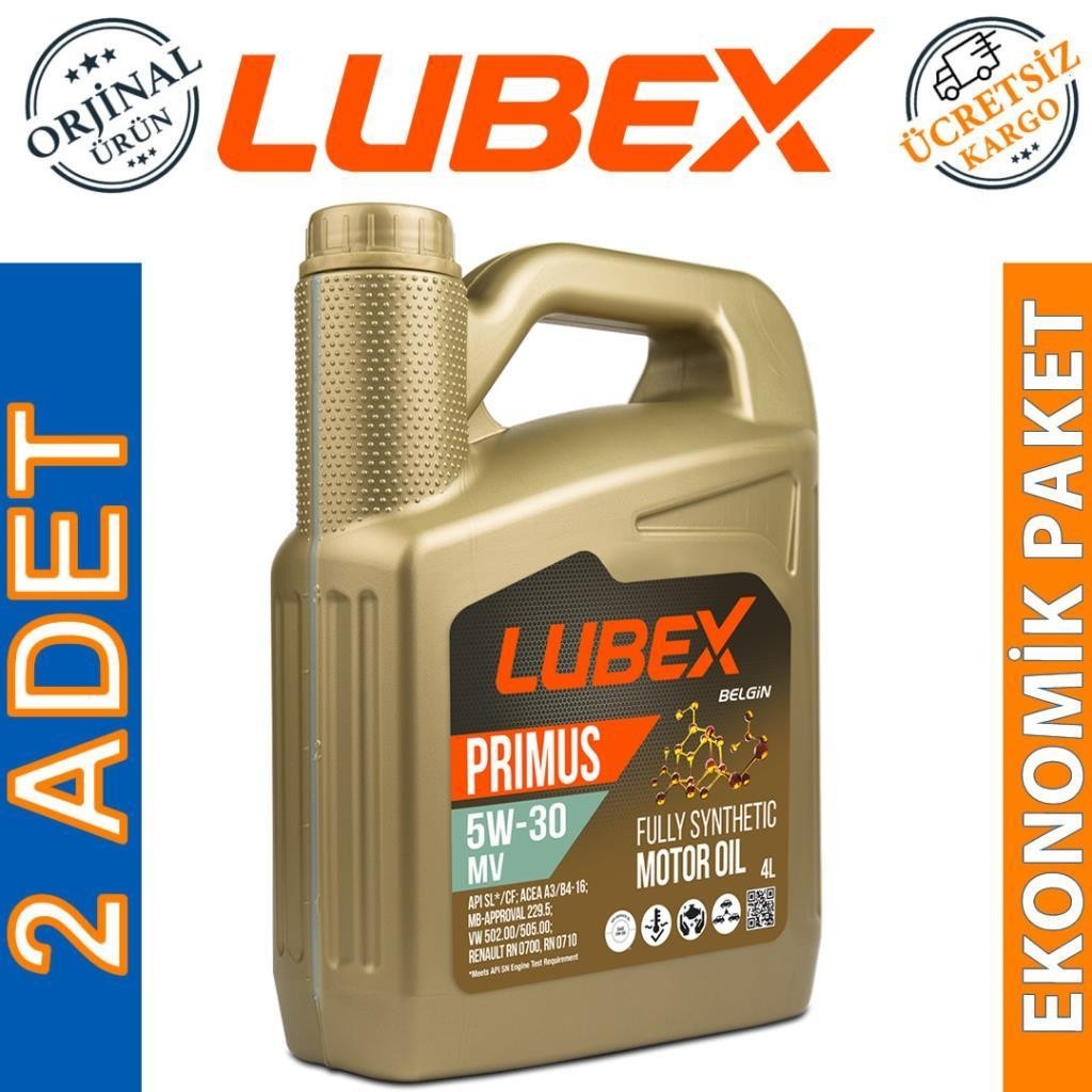 Lubex Primus MV 5W30 4 Lt Tam Sentetik Motor Yağı (2 Adet)