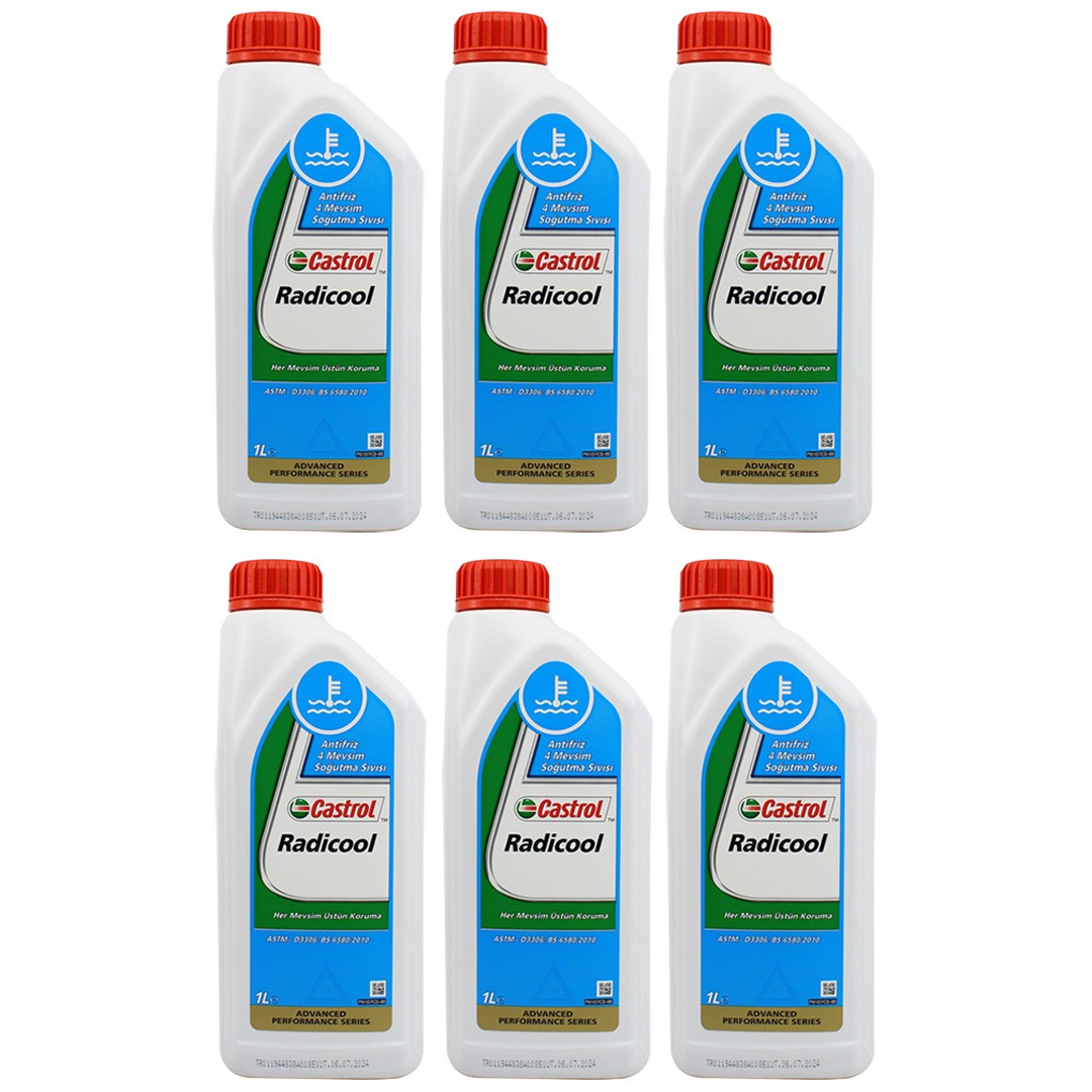 Castrol Radicool Konsantre Antifriz 1 Lt Mavi Antifriz (6 Adet)